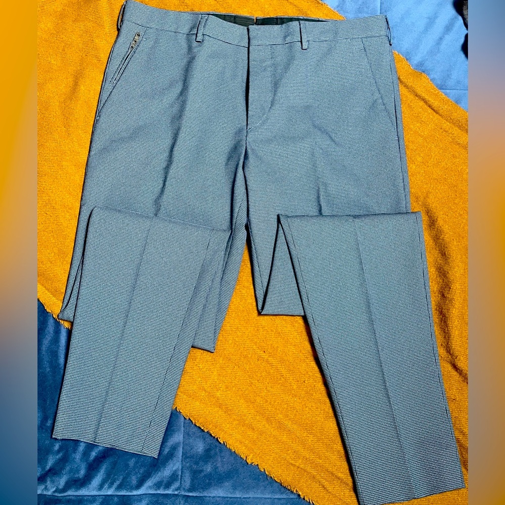 S-O-L-D !!! PRADA Men’s Trouser Pants,Blue houndstooth pattern brandnew wo tags.
